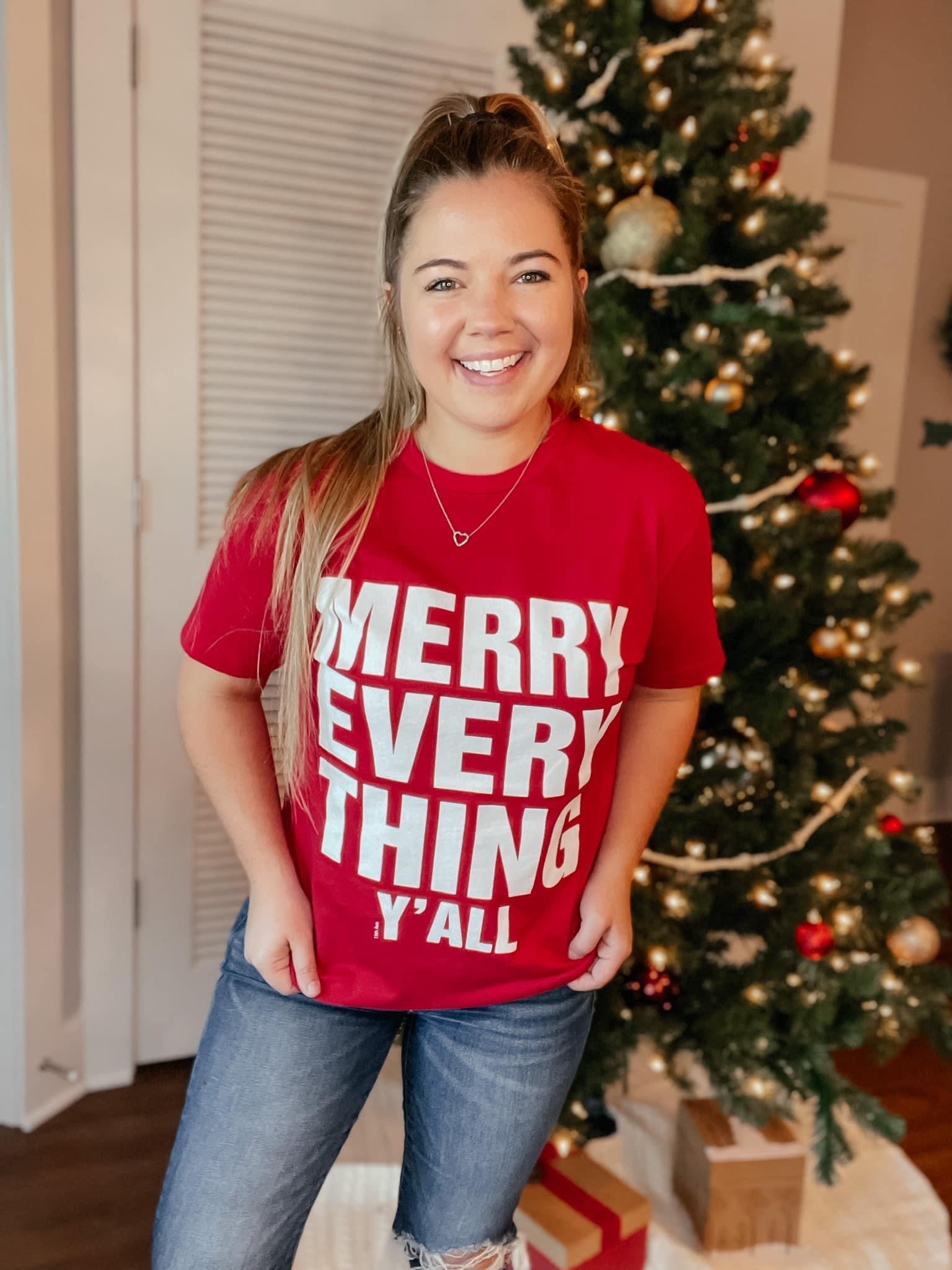 Merry Everything Y’all Graphic T-Shirt